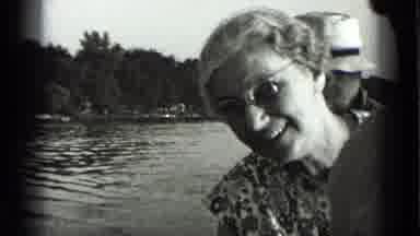 Clear Lake California (1939): People Riding On Boat In Beautiful Lake Smiling And