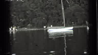 Clear Lake California (1939): Looking At The Shoreline From The Water With Boats