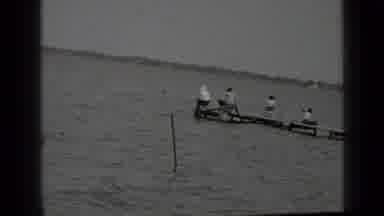 Clear Lake California (1939): People Waiting For Other Boats