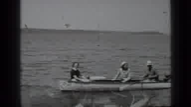 Clear Lake California (1939): People Swimming In A Pond Enjoying Their Day