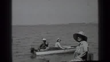 Clear Lake California (1939): Camera Captures People Going Out Into The Water On A