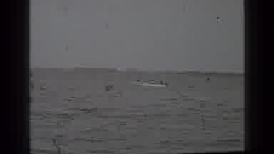 Clear Lake California (1939): A Couple Using A Small Boat In Large Waters