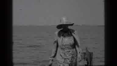 Clear Lake California (1939): Black And White Video Of Two Woman Standing By A