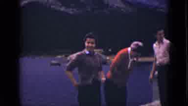 Colorado USA (1939): Two Women And One Man On A Dock At A Mountain Lake And The