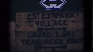 Colorado USA (1939): A Sign Is Shown With Directions To Locations Then A Man Walks