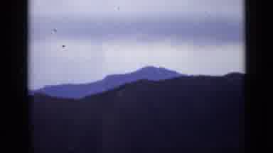 Colorado USA (1939): View Of Mountain Silhouette Against Sky On A Cloudy Day