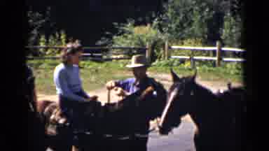 Colorado USA (1939): Men And Women Riding Horses On A Horse Ranch On A Farm