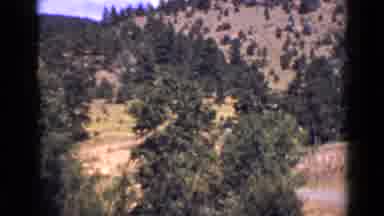 Colorado USA (1939): Country Road With Green Trees And White Fluffy Clouds