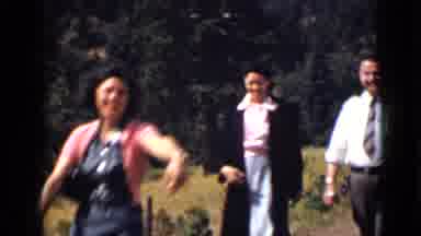 Colorado USA (1939): A Group Of People All Dressed Up Walking Outside Down A