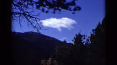 Colorado USA (1939): Road Near The Mountains With Many Trees Blue Sky And Clouds