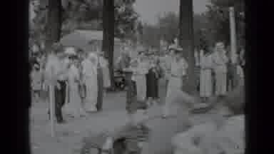 New York USA (1939): Black And White Video Of Kids Riding A Mini-Train On A