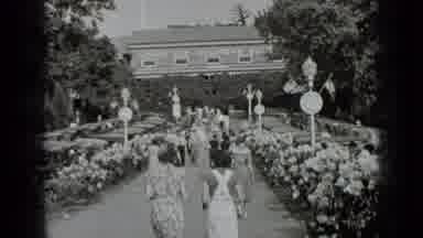 New York USA (1939): Black And White Video Of People Walking Down A Path With