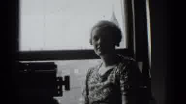 New York USA (1939): Picture Of Woman Standing In Front Of A Window And Then She