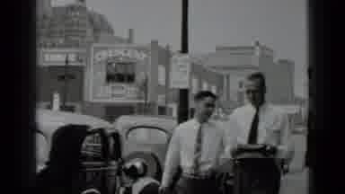 New York USA (1939): Old Black And White Footage Of People Walking In An American