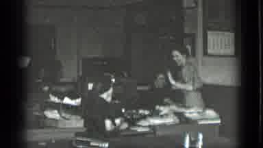 New York USA (1939): Black And White Footage Of Three Women Working In An Office