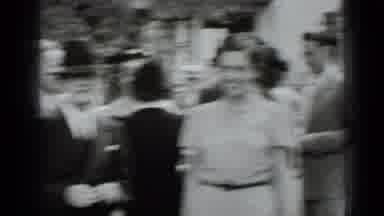 New York USA (1939): 1930s Garden Party Formal Smiling Women Black And White