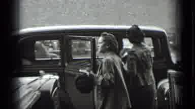 New York USA (1939): Two Womans Close The Door Of The Car In A Antique Video