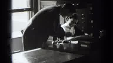 New York USA (1939): The Boss Is Yelling At The Female For Not Getting Her Work