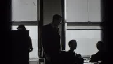 New York USA (1939): Men Women Desk Pacing Sitting High Rise Office Overlooking
