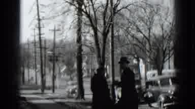 New York USA (1939): People Look At The Camera Then Walk Away While Looking Back