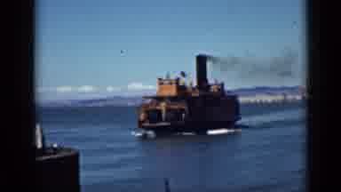 San Francisco California (1939): Kids On A Steamboat Clear Skies Steam Mountains