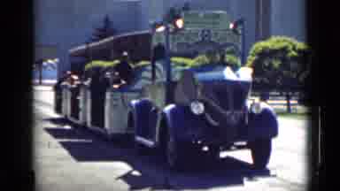 San Francisco California (1939): Vehicle With Tourists Strolls Through The City On