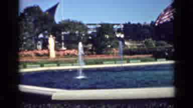 San Francisco California (1939): A Park With Pretty Bushes And Fountains And A