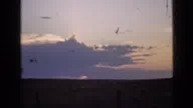 Utah USA (1939): Beautiful Pink And Purple Hued Sunset In Partly Clear Skies Over