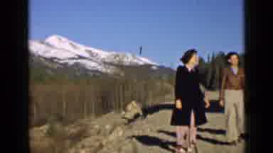 Utah USA (1939): Women Stroll Outside The Country House On A Typical Autumn Day