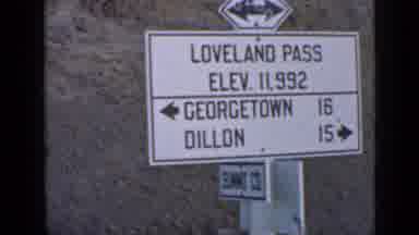 Utah USA (1939): Elderly Woman Stands By Signage Loveland Pass Elevation Eleven