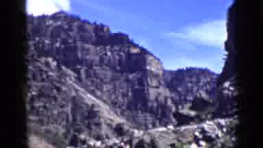 Utah USA (1939): Two Scenes Of Jagged Mountain Walls And Trees Growing On One
