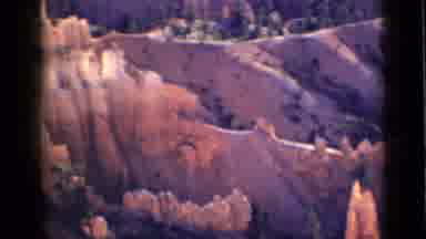 Utah USA (1939): Landscape With Orange Pointy Rocks And Three People Walking On
