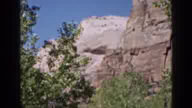Utah USA (1939): A Woman Near Car Is Standing In Front Of A Tall Rock Mountain