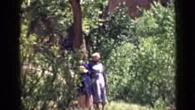 Utah USA (1939): White Woman And Animal Both Hang Out In Nature