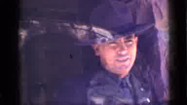 Utah USA (1939): Park Ranger Watching Activity Thru Window Of Tower Over A River
