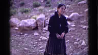 Utah USA (1939): A Young Lady In A Beautiful Clothing Surrounded By Nature