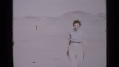 Utah USA (1939): Vintage Model Roams Through The Desert While Giving An Interview