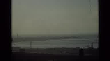 Ontario Canada (1940): Traffic Flowing In Foreground With Calm Sea In The Distance
