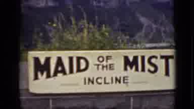 Ontario Canada (1940): Maid Of The Mist Incline Sign Scene Of The American Falls