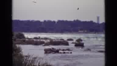 Ontario Canada (1940): Water And Ricks Scene Water Running Down A Dam Surrounding