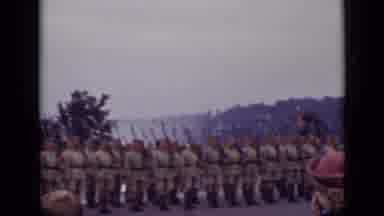 Ontario Canada (1940): Soldiers In Line With Bayonets In Hand Waiting For Commands