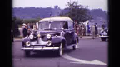 Ontario Canada (1940): Four 1930'S Chauffeur Driven Vehicles Follow The White