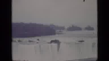 Ontario Canada (1940): Camera Pans Across The Brink Of The Horseshoe Falls Filmed