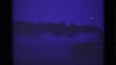 Ontario Canada (1940): Captain On A Boat Smoking Smoke In The Night Sea