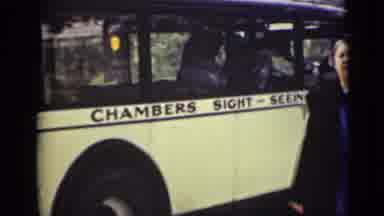Ontario Canada (1940): Women In Coats And Hats Get Off An Old Bus And A Woman