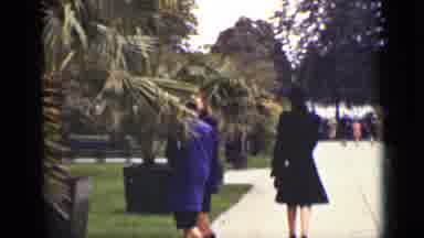 Ontario Canada (1940): Women In Winter Clothes Stroll Through Square Alleys In
