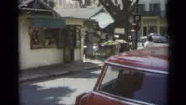 Cannes France (1962): View Of A Shopping Area With Vehicles And People Around