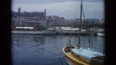 Cannes France (1962): Video Footage Of Smaller Boats Sitting In The Harbor