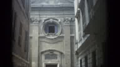 Cannes France (1962): Architectural Pan Towards The Sky Granite Building Historic
