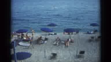 Cannes France (1962): People Relax On The Beach During The Nice Daytime